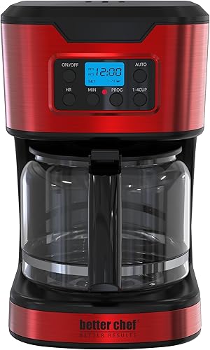 Miniatura 3 de Better Chef Cafetera programable de 12 tazas  Ajuste de 1-4 tazas  Pausa automática para servir  2 horas de mantenimiento del calor  Filtro