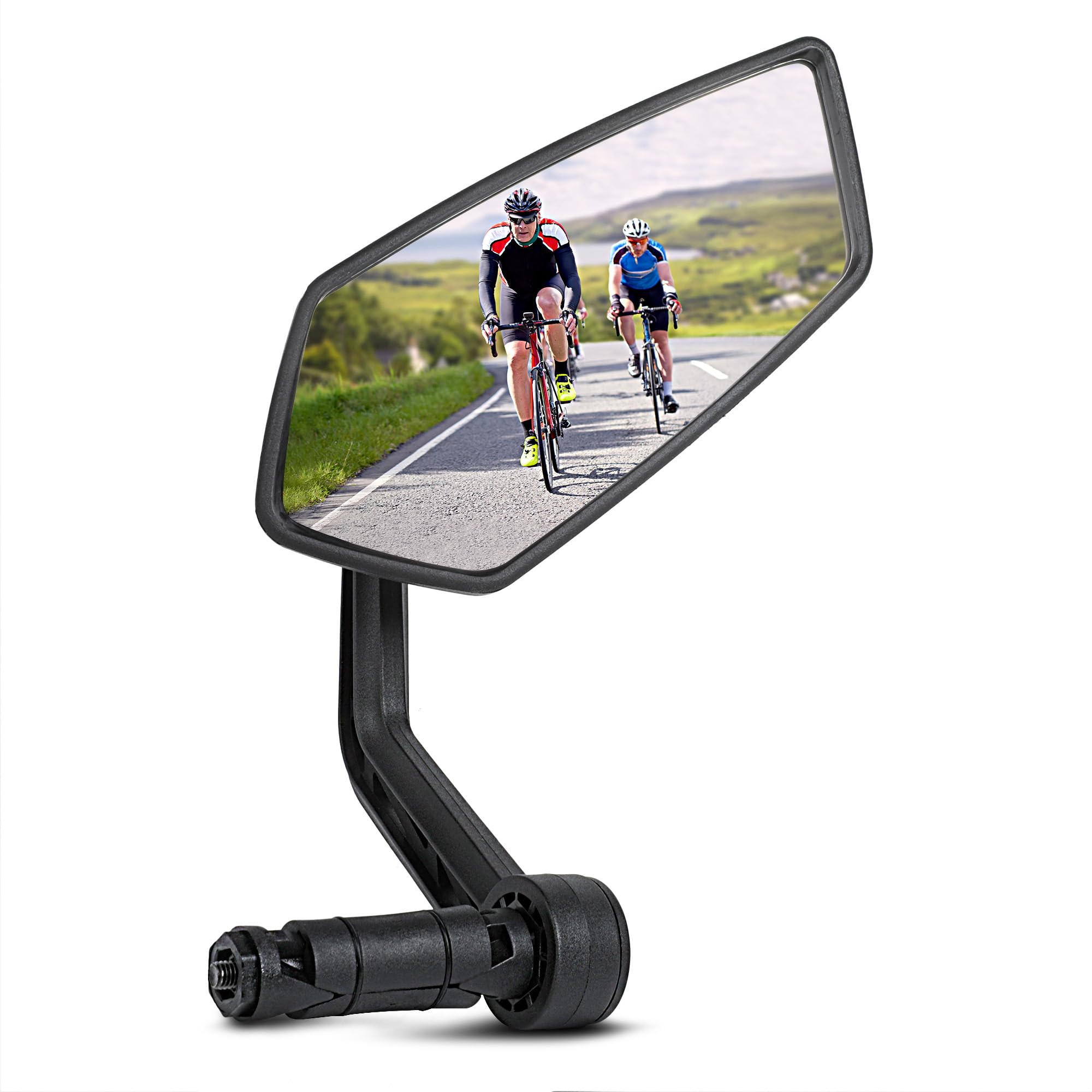 AiQInu Bicycle Mirror, HD Glass Reflective Bicycle Mirror for Handlebars, 15-20 mm, 360° Rotating Bicycle Rear View Mirror for Bicycle, Mountain Bike, Road Bike (Right)