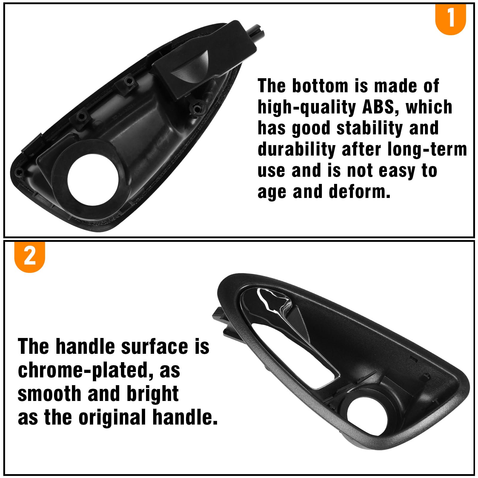 TTCR-II Compatible con Manija Puerta Interior SEAT IBIZA IV 2009 2010 2011 2012 2013 2014 2015 2016 2017, 6J1837113A Lado Conductor Reemplazar Tirador Interior Puerta SEAT IBIZA-Izquierda