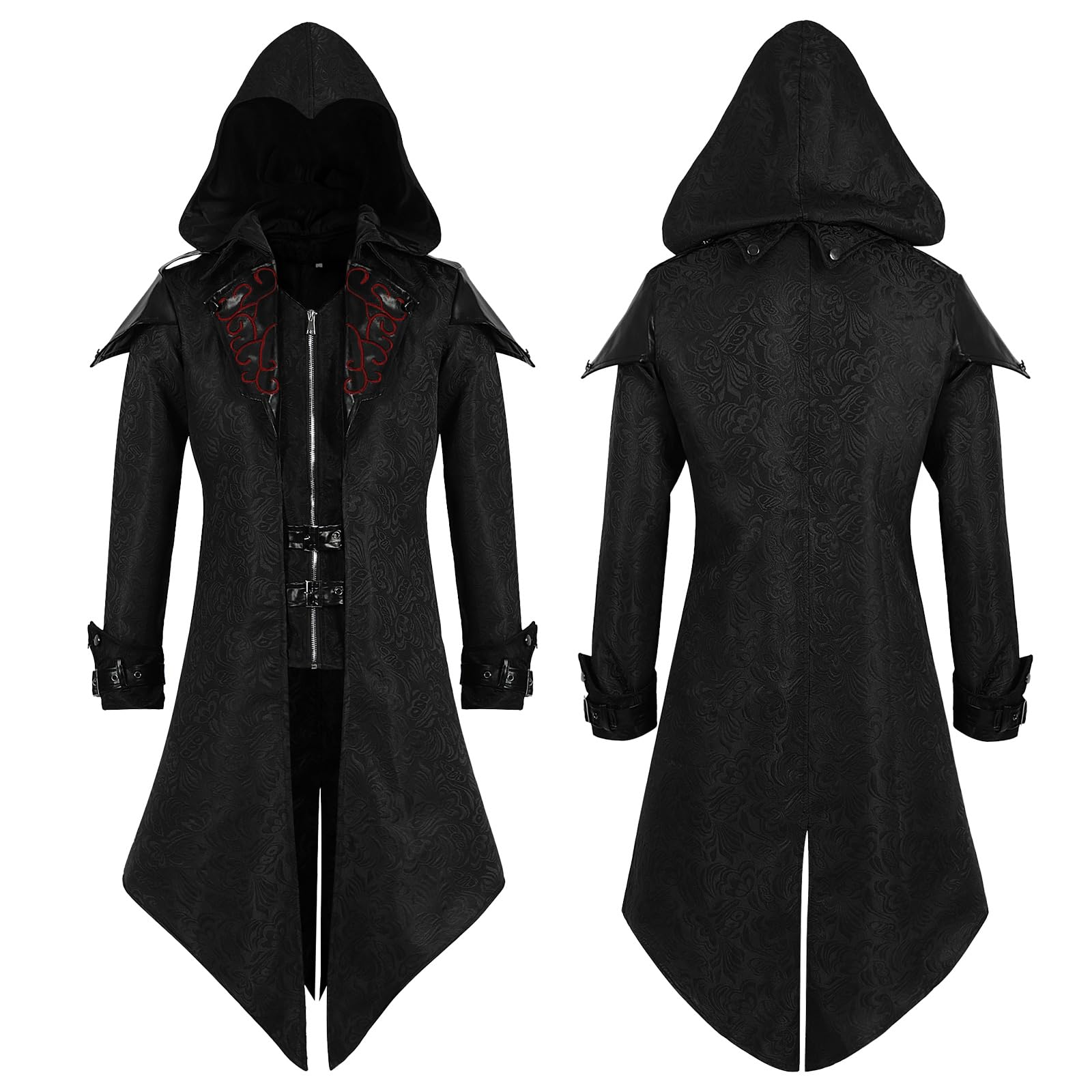Disfraz steampunk para hombre, chaqueta medieval steampunk gótica, estilo vintage victoriano, esmoquin para Halloween, carnaval