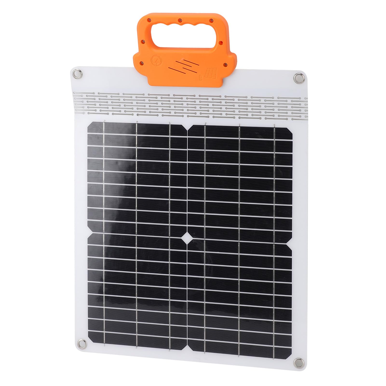 Yosoo Health Gear Kit de Panel Solar de 20 W, Cargador Solar Portátil Monocristalino con Asa, Múltiples Puertos de Carga, Cargador de Batería de Panel ABS Ligero para Camping, Viajes, Uso de
