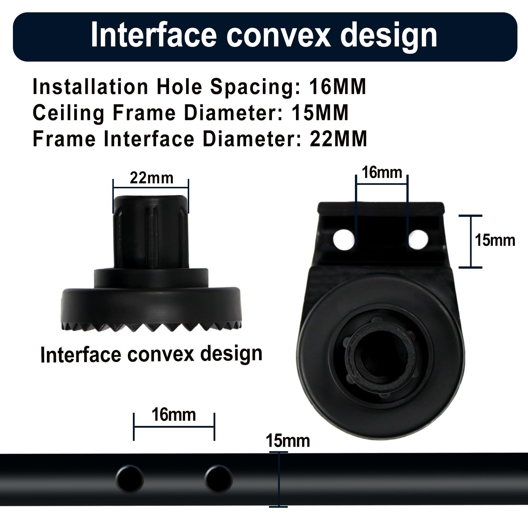 Vis En Plastique Noir Pour Fixer L'auvent Aux Chaises De Jardin, Longue Durée (A