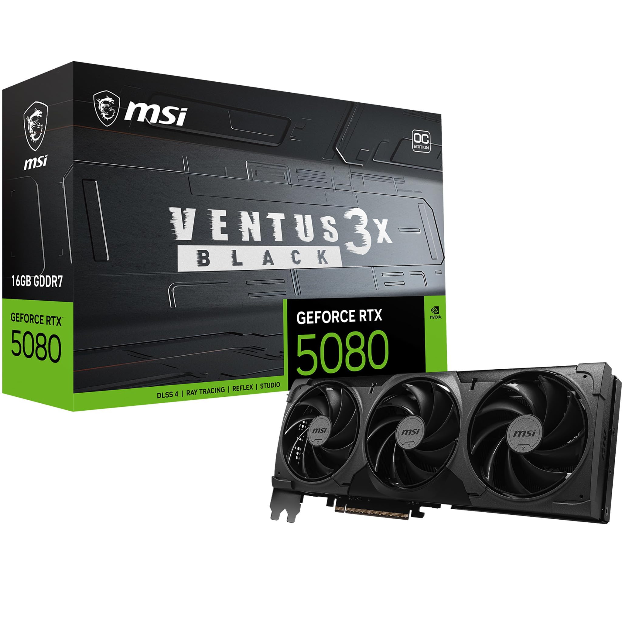 Msi Black Rtx 5080 16G Ventus 3X Oc