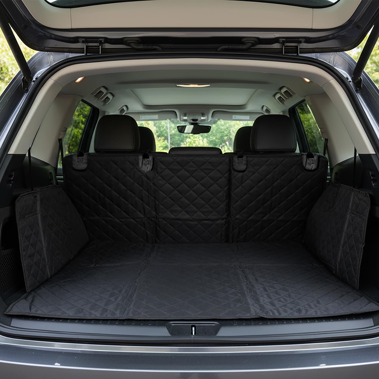 – Car Boot Protector Boot Liner for Dogs car boot liners boot cover for dogs dog boot cover Non-slip Waterproof Washable Fabric for SUVs Trucks Cars