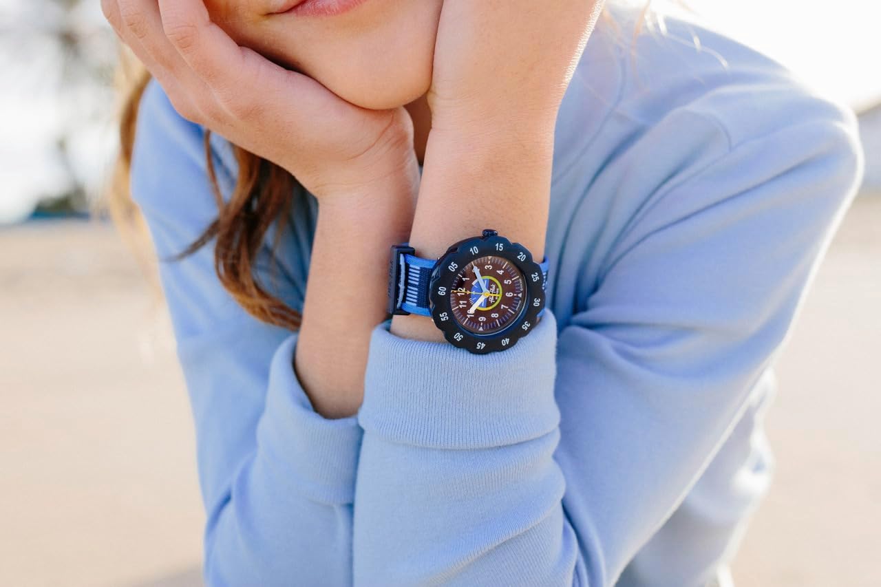 Flik Flak Unisex Kid Watch Biosourced Quartz Waterproof Take Off