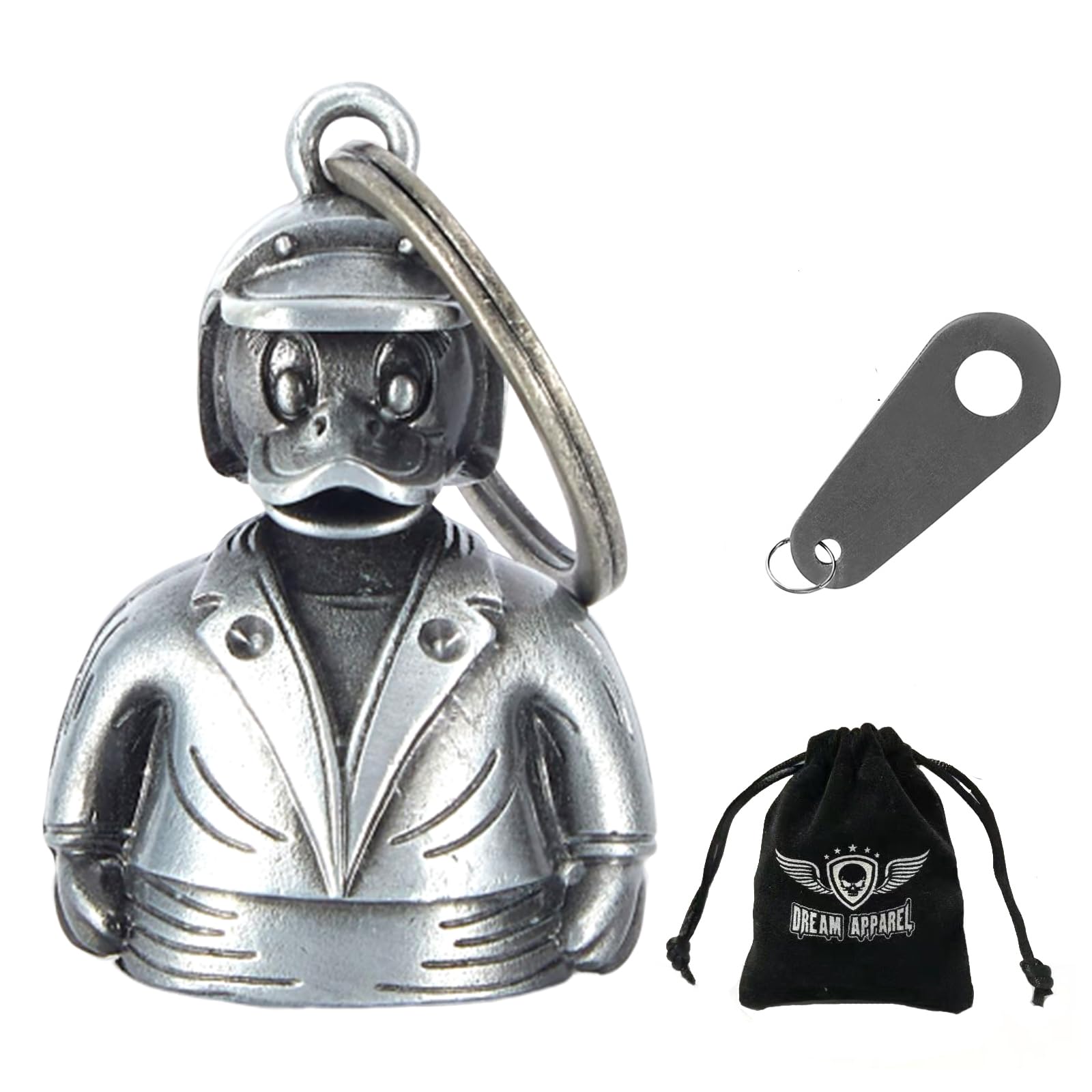 Dream Apparel Motorcycle Ride Bell For Bikers, Heavy Spirit Bells Accessory And Key Chain For Luck