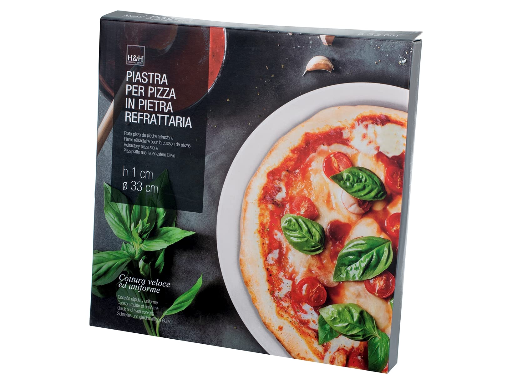 PENGO Inicio, Placa Refractaria para Pizza Redonda, Diámetro 33 CP