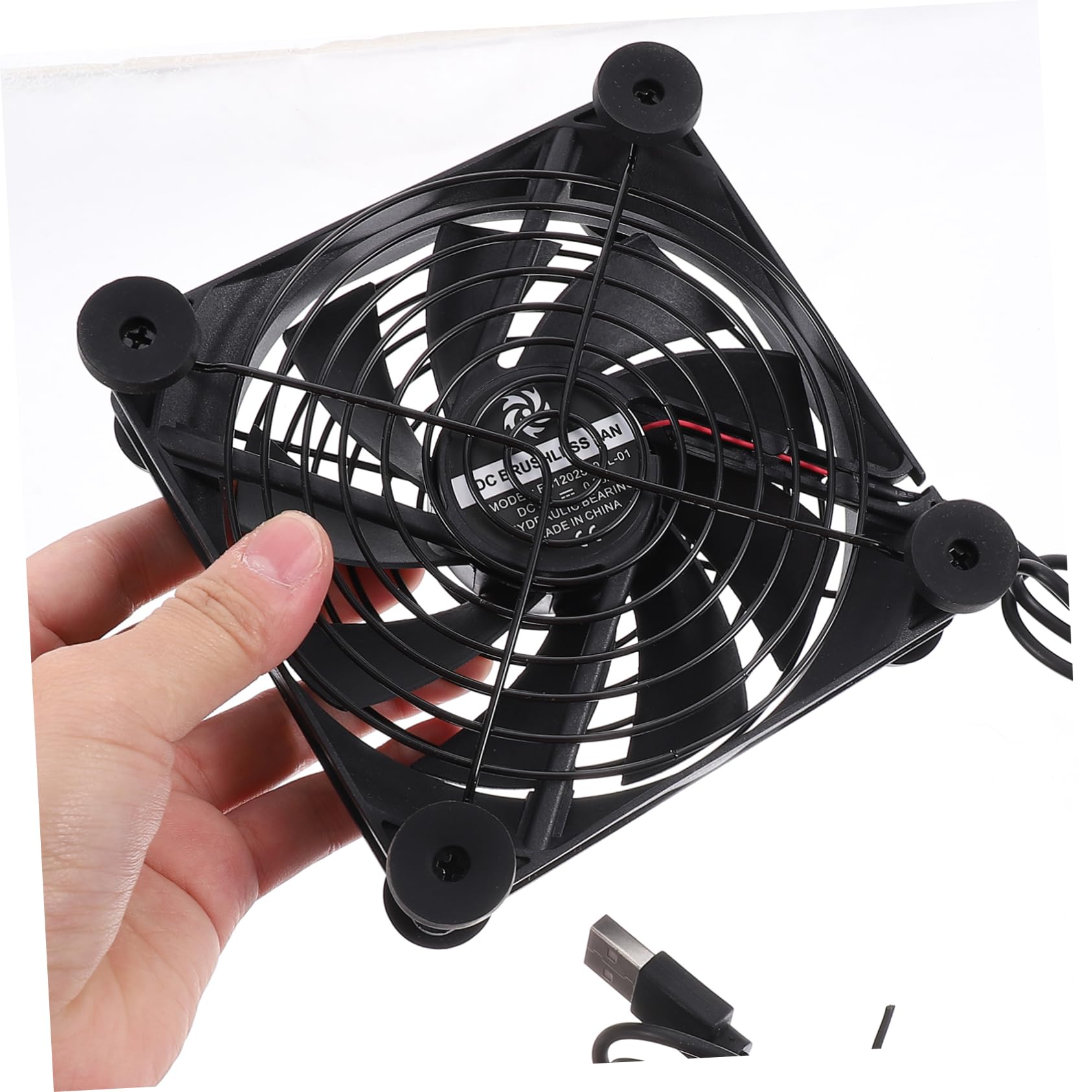 HEMOTON Ventola di Raffreddamento USB per Router Hard Disk Portatile Velocità Facile Installazione e Pulizia