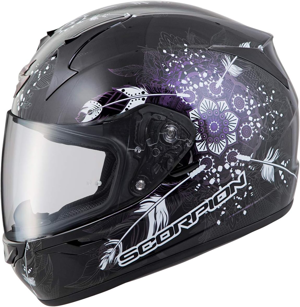 ScorpionEXO R320 Full Face Polycarbonate Shell Motorcycle Helmet with Pinlock Ready Shield and Bluetooth Ready Speaker Pockets DOT Approved Adult