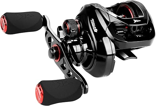Miniatura 10 de Carretes de pesca Baitcasting KastKing Royale Legend II, nuevo diseño compacto de carrete baitcaster de pesca, arrastre de fibra de carbono de 17.64