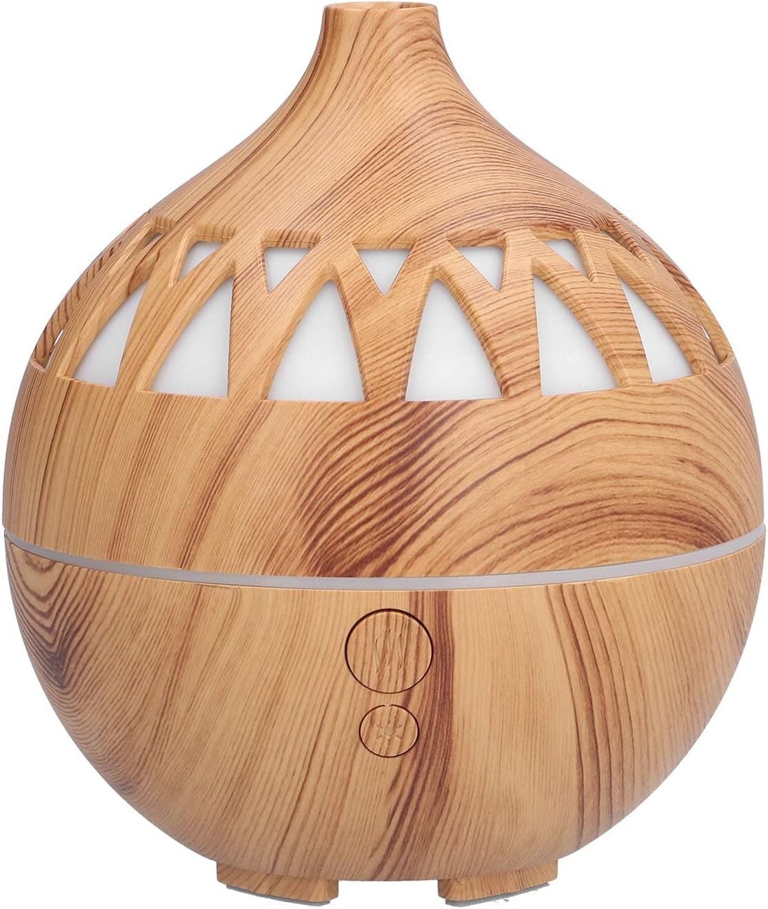 Humidificateur d'air creux en grain de bois de 180ml avec veilleuse diffuseur