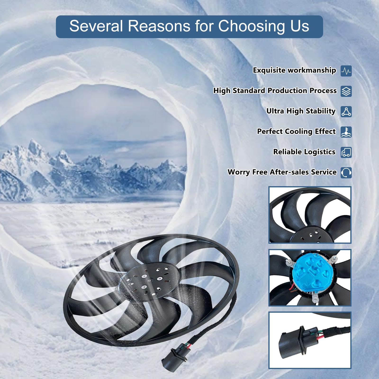 Amazon.com: TOPAZ Front Right Radiator Cooling Fan Assembly