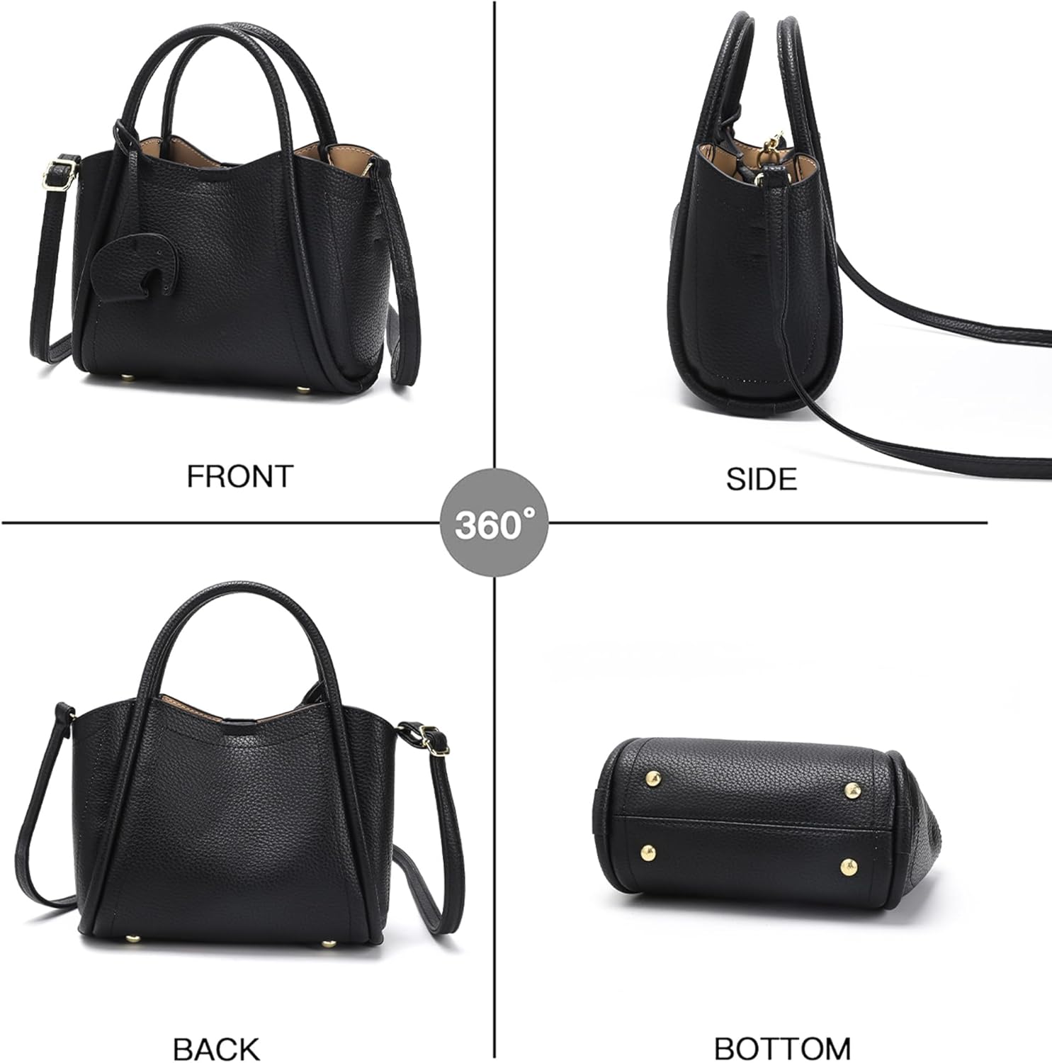 Small Crossbody Purse for Women, Faux Leather Mini Handbag with Top Handle and Adjustable Strap, Elegant Shoulder Bag - Image 8