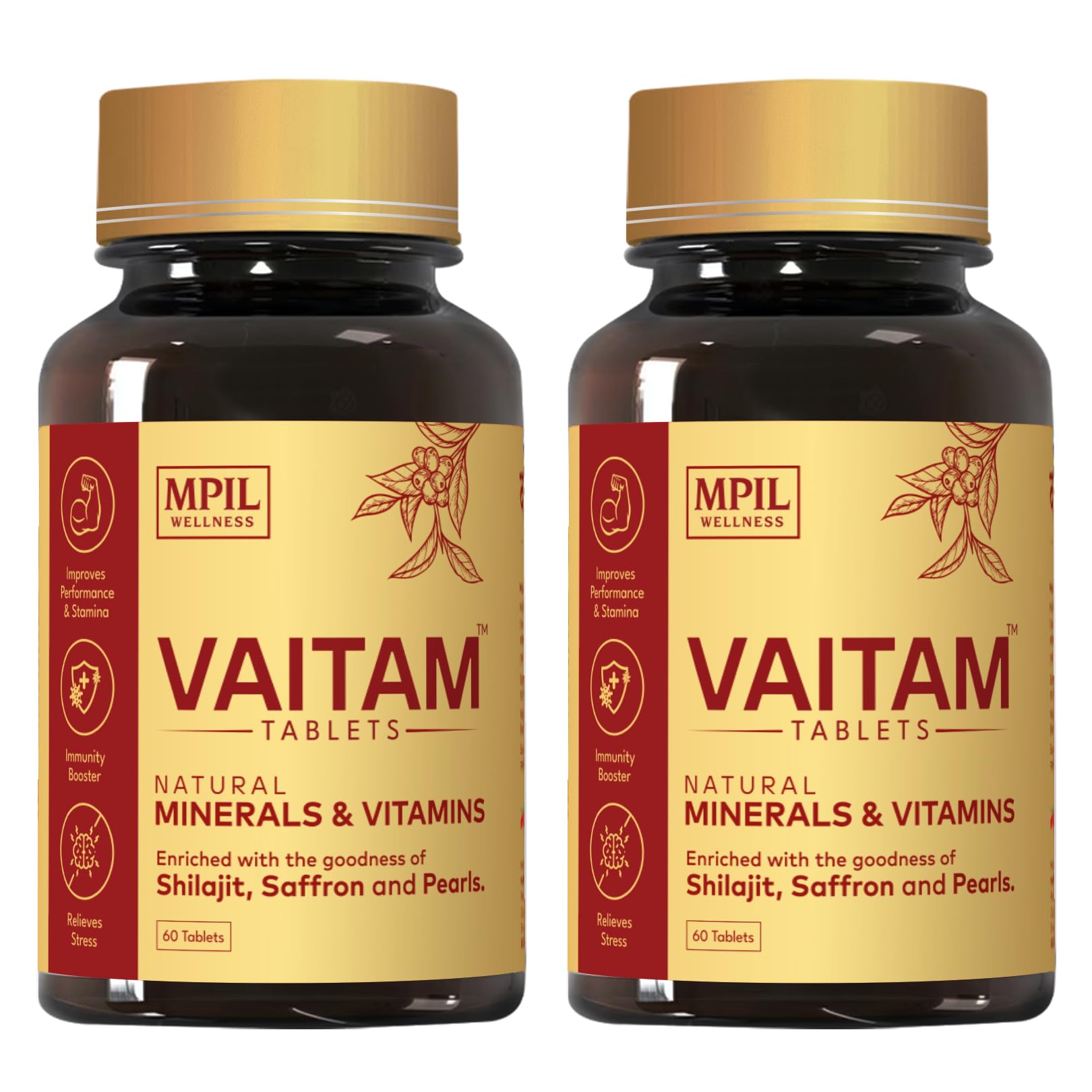 MPIL Vaitam Tablets | Multivitamin For Men and Women | Blended with Shilajit, Ashwagandha, Safed Musli, Kaunch Beej , shatavari and Pearls | For Daily Energy, Stamina and Immunity | Clinically Researched Ingredients (120 Tablets) (B0CQVMVMCT) Amazon Price History, Amazon Price Tracker