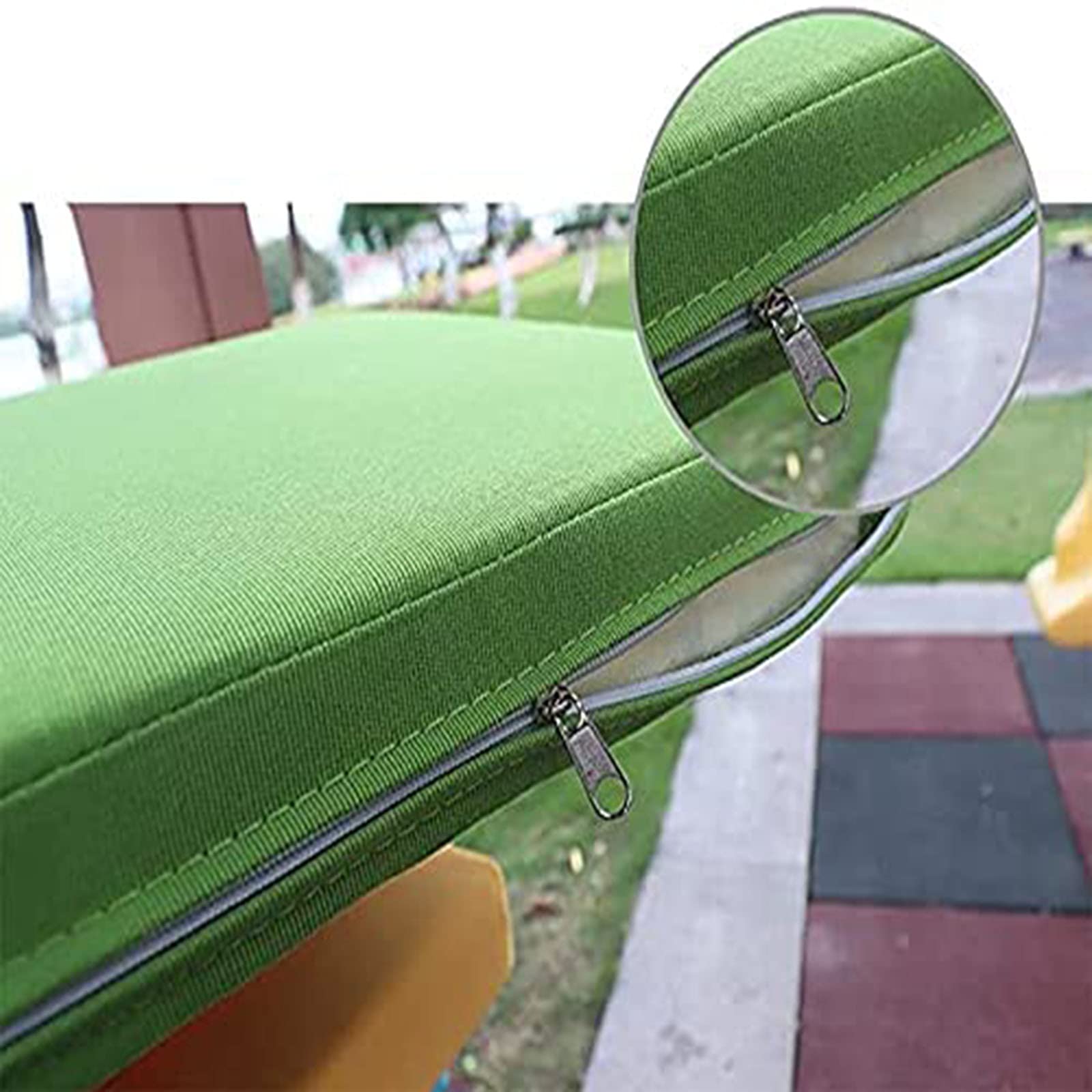 Cuscino Impermeabile Per Panca Da Esterno – 35x80 Cm, Spessore 4 Cm, Con Lacci Antiscivolo, Per Giardino, Patio E Dondolo, Colore Nero