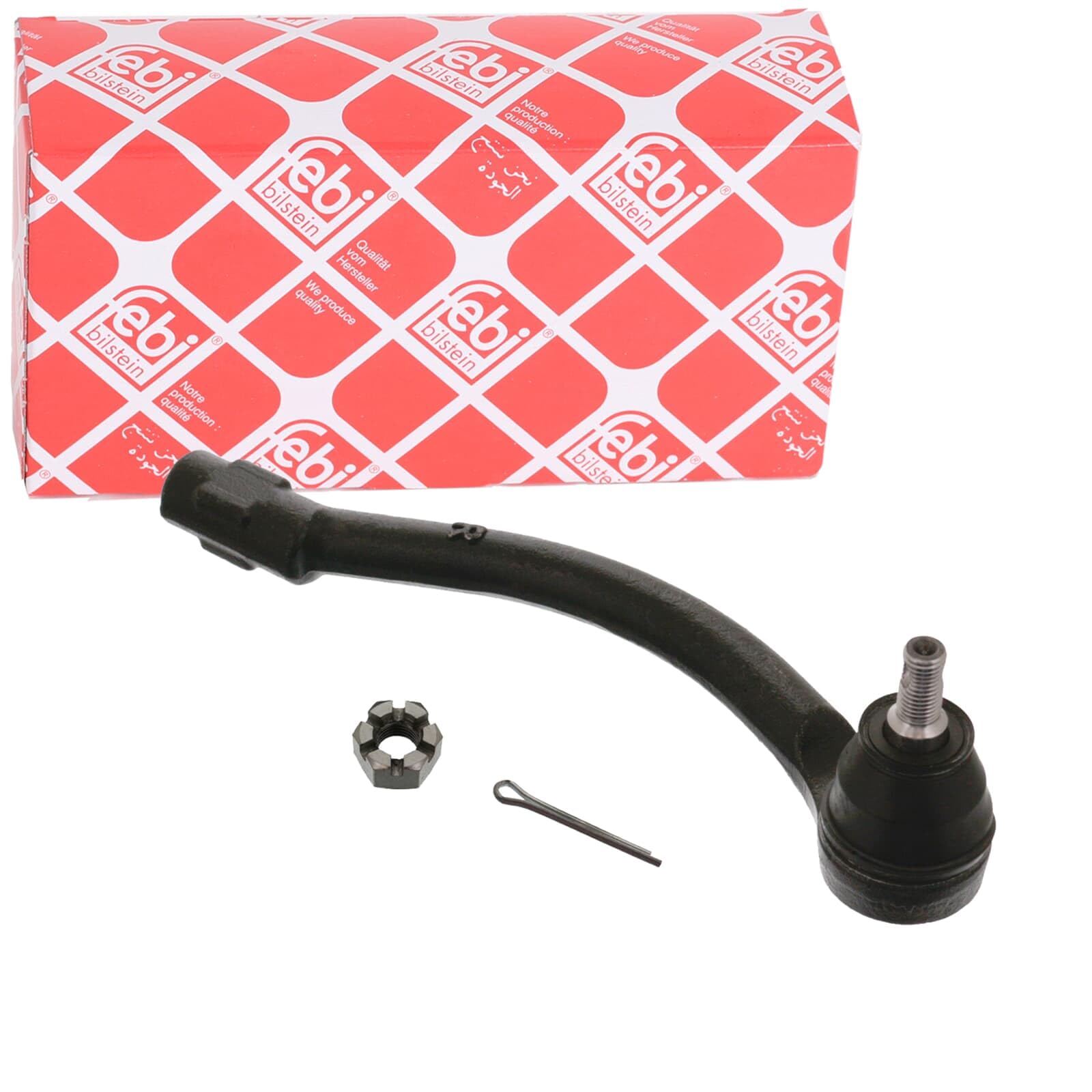 febi bilstein 48061 Tie Rod End with castle nut and cotter pin, pack of one