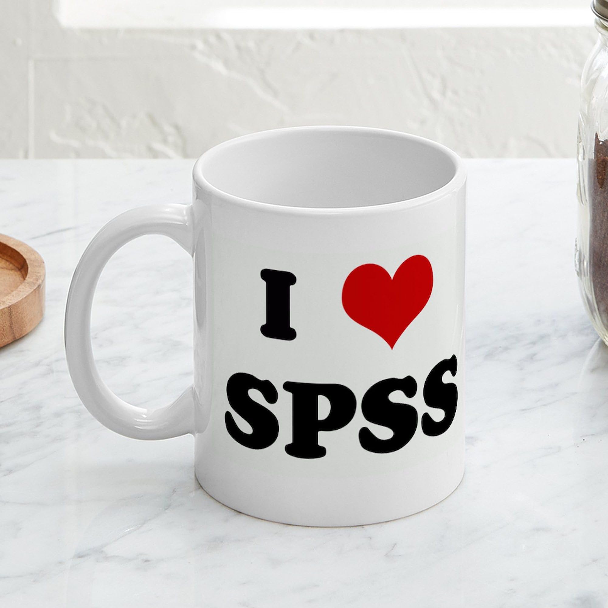 Amazon.com | CafePress I Love SPSS Mug 11 oz (325 ml) Ceramic Coffee Mug: Coffee  Cups & Mugs