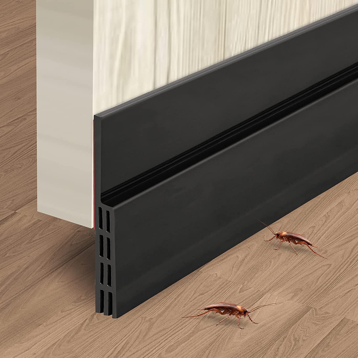 Guarnizione Sottoporta Autoadesiva - Antispifferi, Antirumore E Antinsetti 100x5cm Marrone