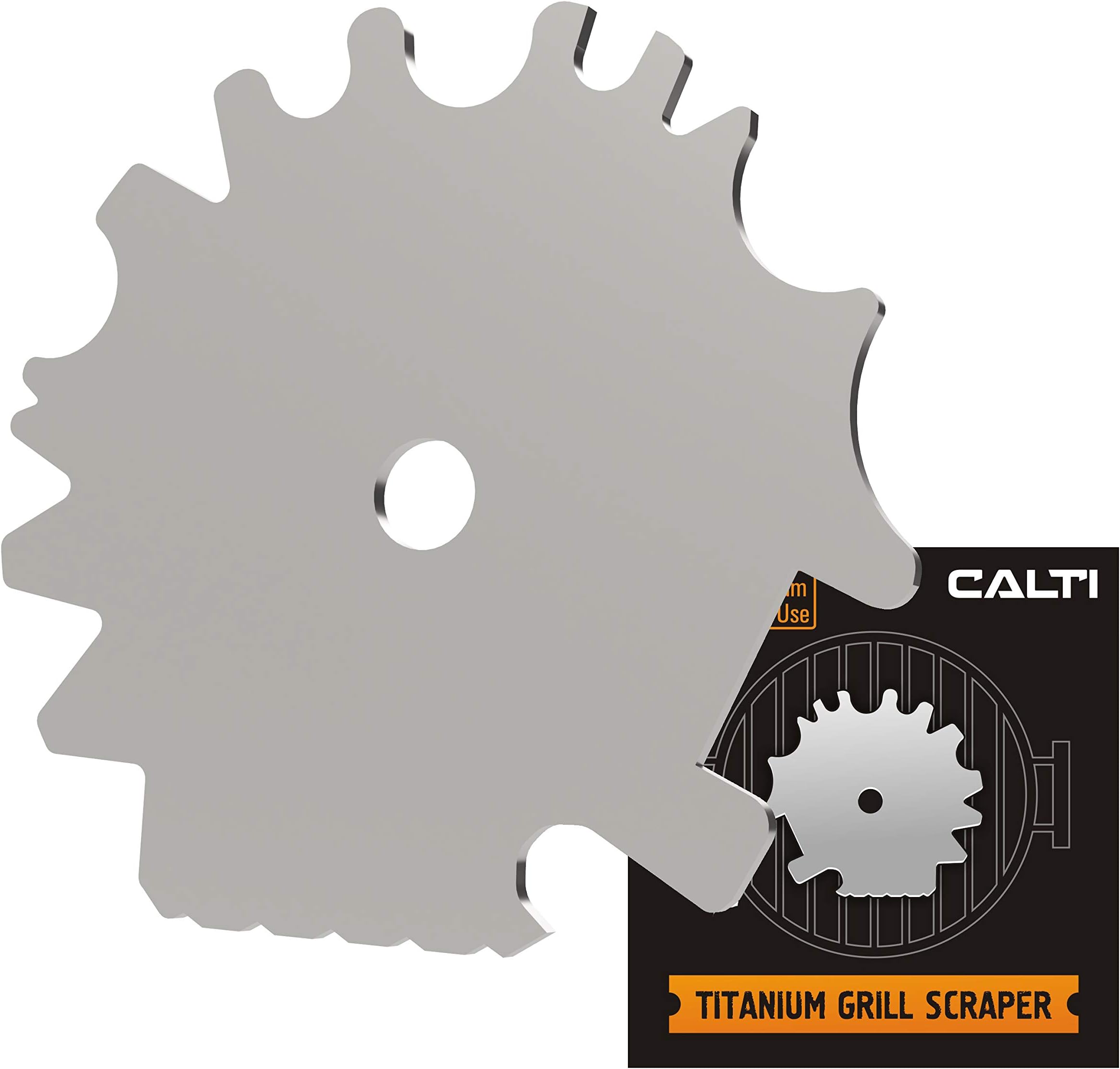 Titanium Grate Grill Scraper - Heavy Duty Cleaner - BBQ Cleaning Tool – The Safest Grill Scrubber for Effective Quick BBQ Grate Grills and Griddle Cleaning - Bottle Opener