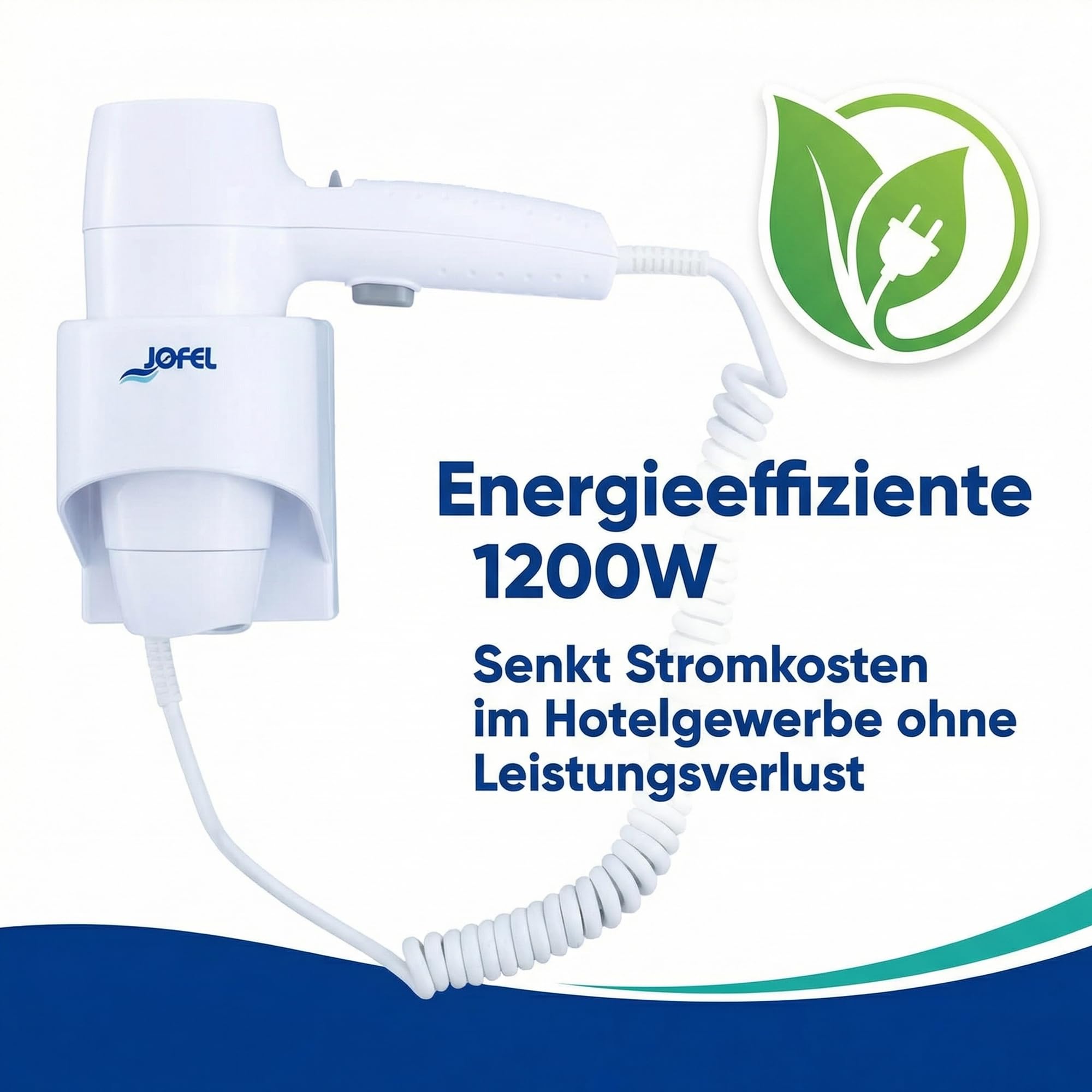Jofel AB68500 Haarfön Standard, 1200 W, Weiß
