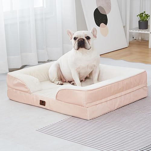 Miniatura 7 de Cama ortopédica para perros grandes, sofá de espuma para perros con funda impermeable extraíble lavable, parte inferior antideslizante, soporte