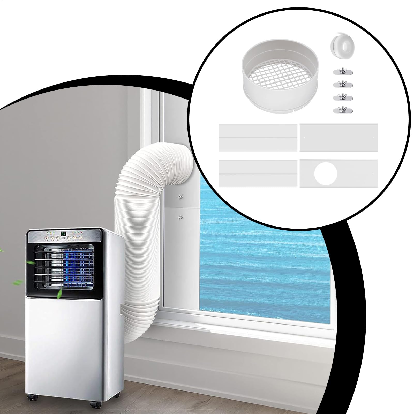 Juego de conductos de ventana, juego de ventilación para secadora interior
