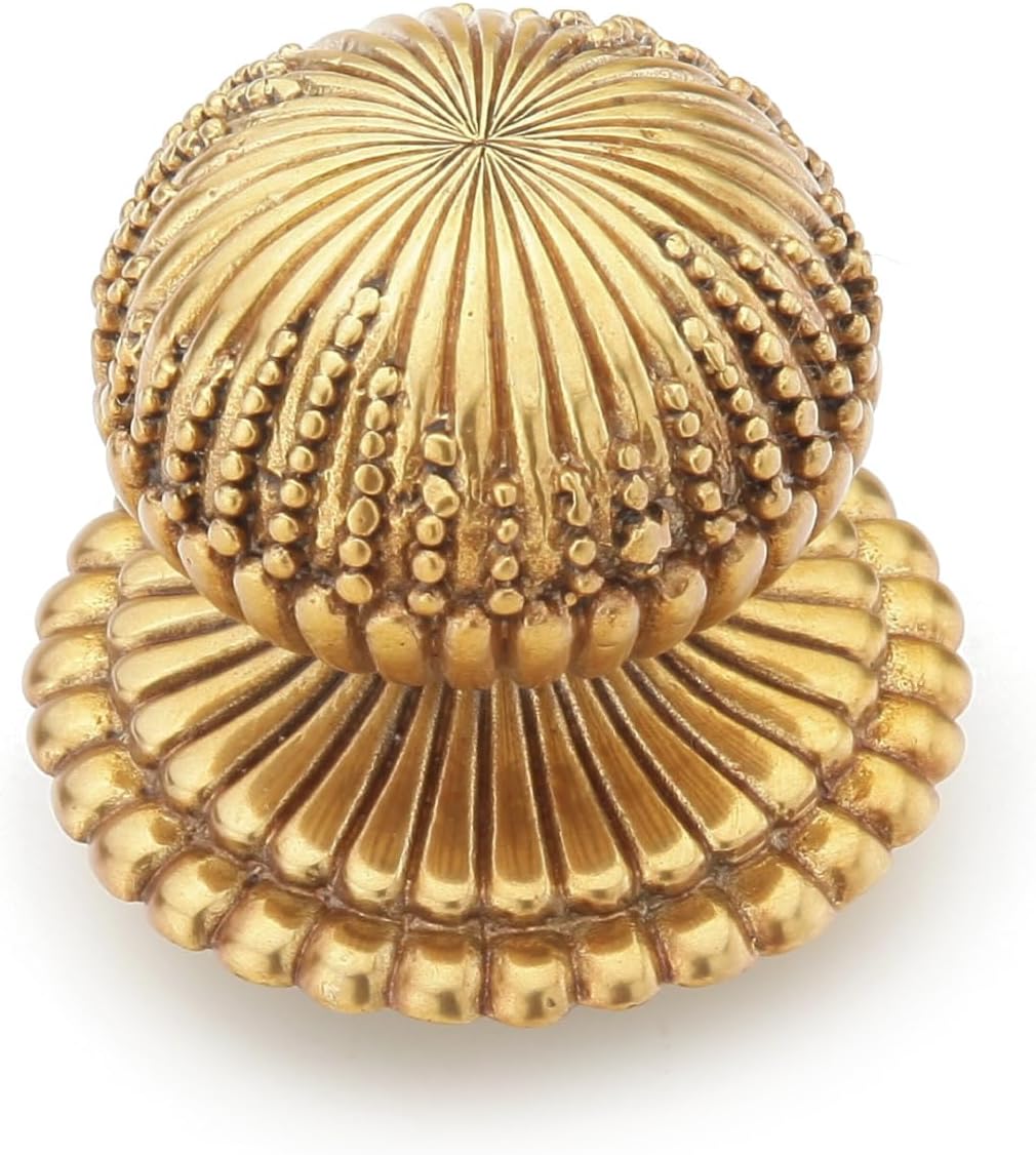 Schaub Sonata Collection 1-1/4 in. (29mm) Knob w/Backplate, Paris Brass - 969M-PAR