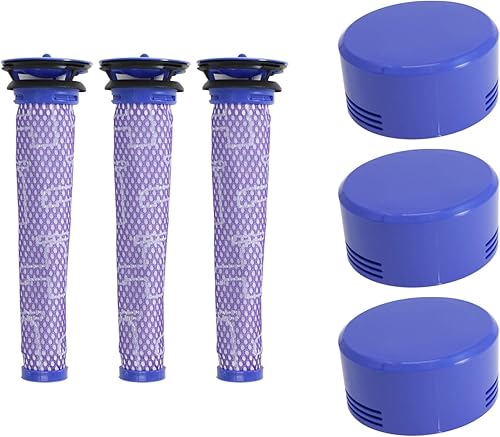 Miniatura 1 de Paquete de 3 cabezales de motor de prefiltro 965661-01 y filtro de montaje de poste 967478-01 de repuesto para aspiradora Dyson V8 Total Clean Blue