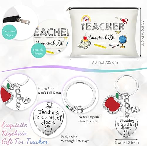 Miniatura 3 de Geiserailie Set de regalo de agradecimiento para profesores, regalo de graduación para profesores, vaso para profesores, bolsa de maquillaje,