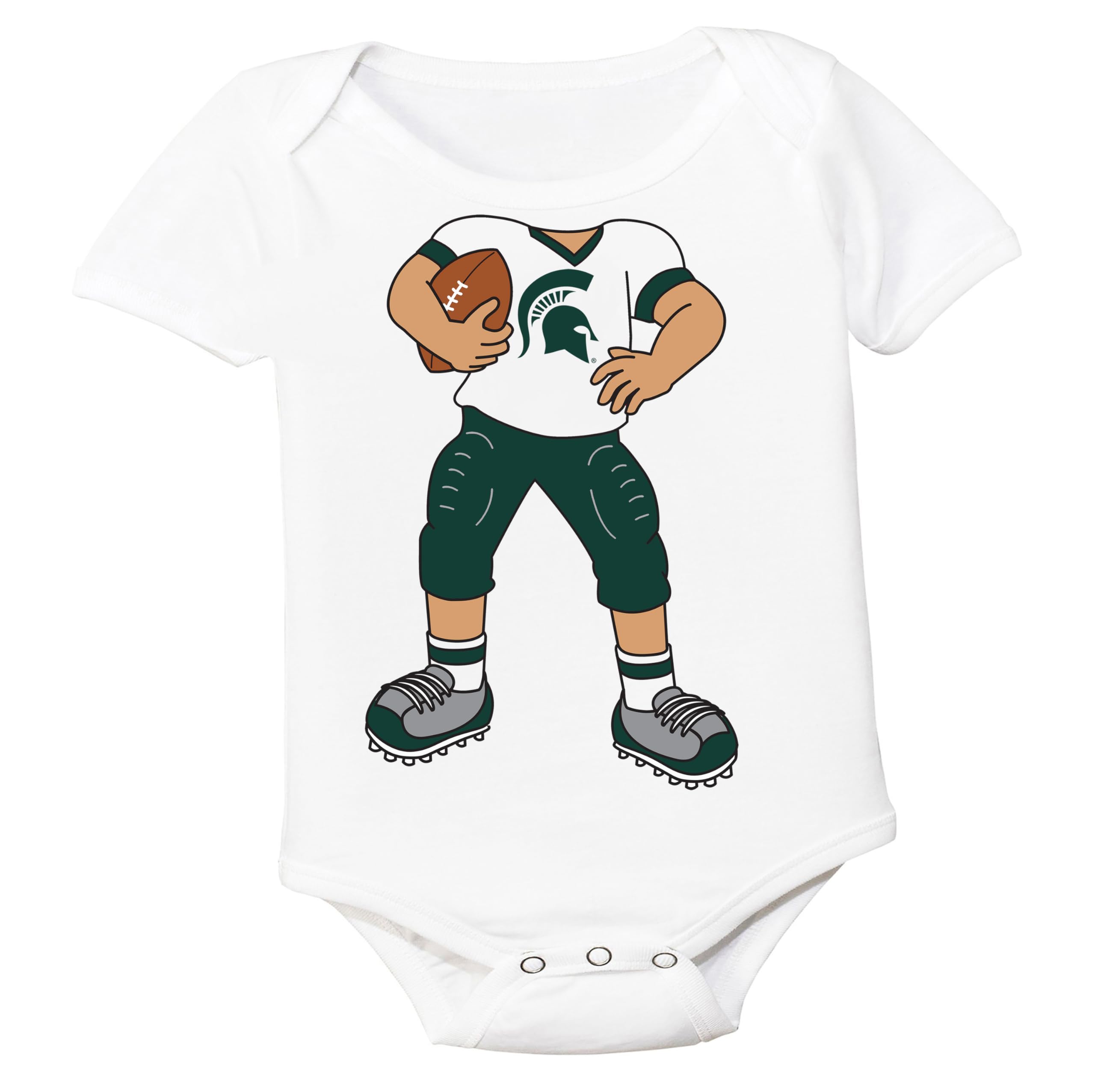 Future Tailgater Michigan State University Spartans Heads Up! Football Baby Bodysuit (3-6 months)