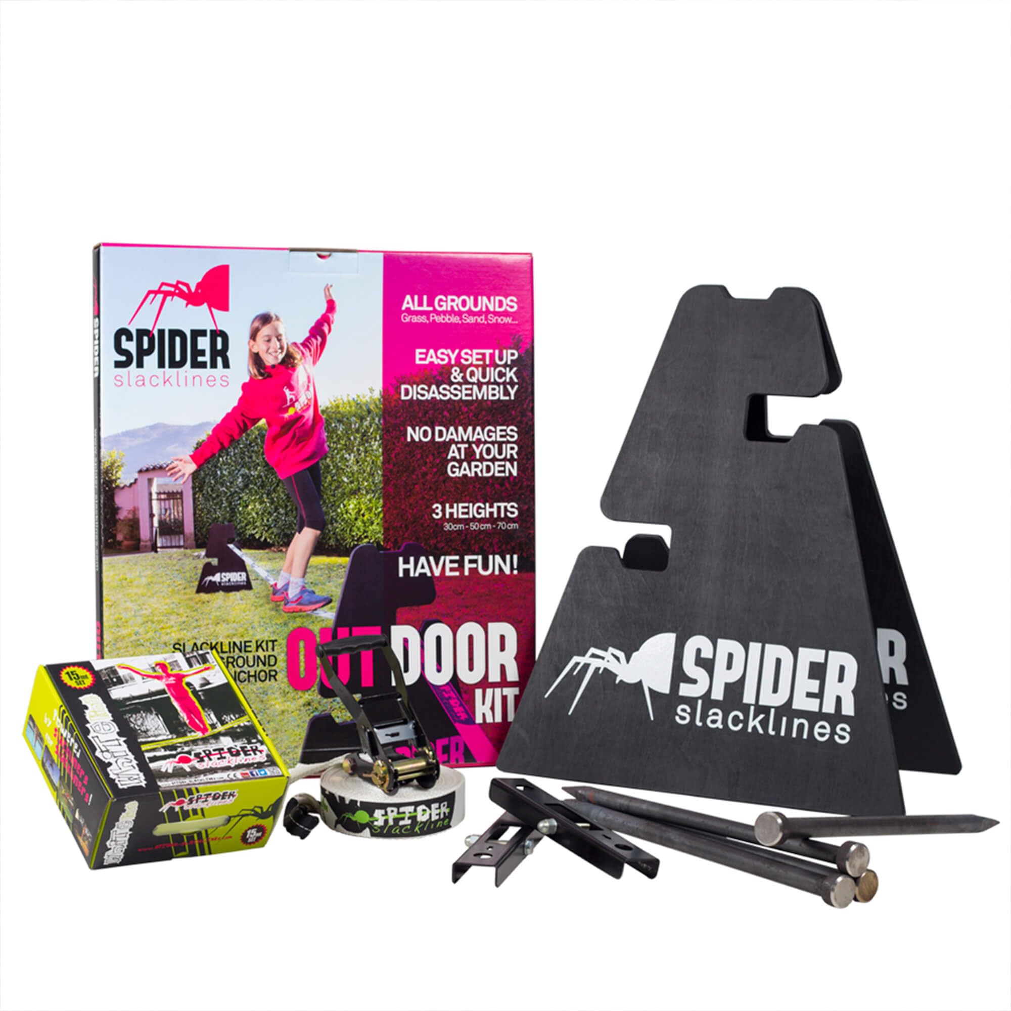 Amazon.co.jp: SPIDER SLACKLINE SOS02 - スラックライン付きスラック