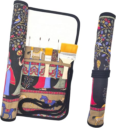 Miniatura 7 de Funny live Soporte para pinceles de pintura, pinceles de pintura para artistas y organizador de almacenamiento, bolsa enrollable, protege los