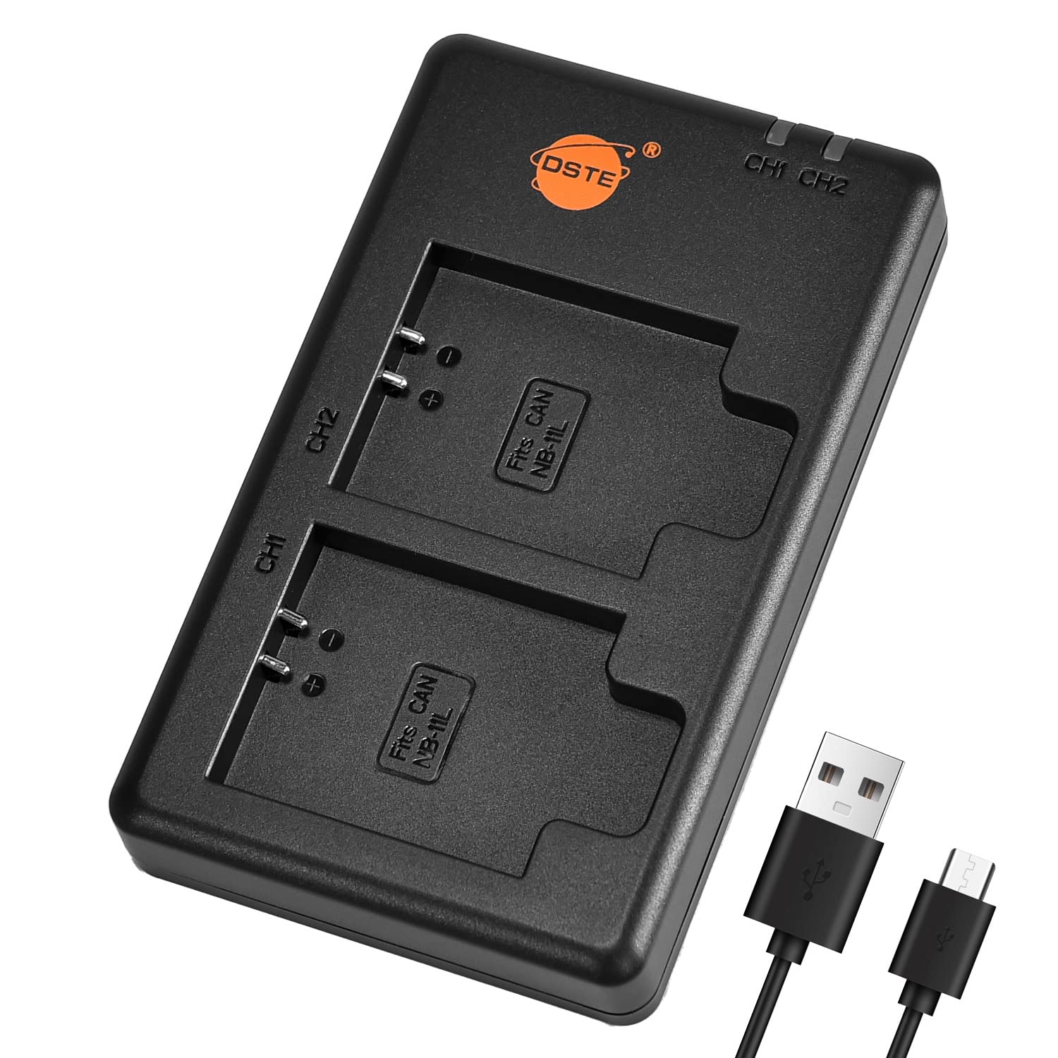 DSTE USB Dual Quick Charger Compatible for NB-11L,NB-11LH Battery as CB-2LF