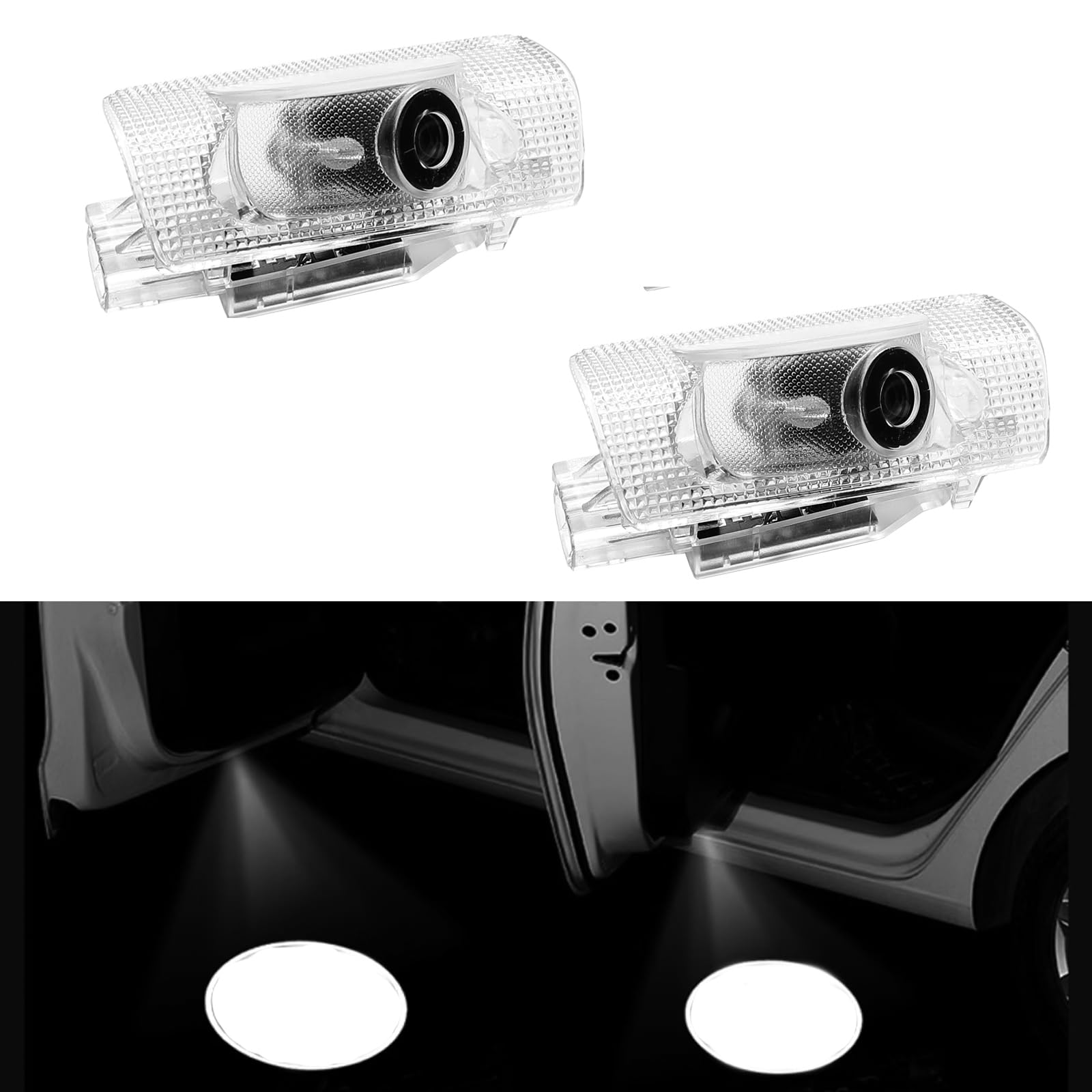 2pcs Car Door Lights Logo Projector Laser Ghost 3D Shadow Light for Corolla/Reiz/4 Runner/Avalon/Sienna/Venza/Tundra/Sequoia/Prius/Land Cruiser/Highlander/Camry(Color Circle)