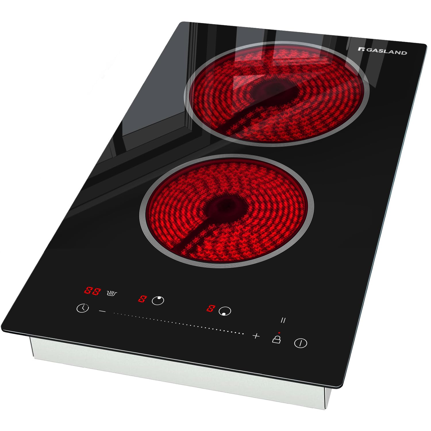 GASLAND 12 Inch 2 Burner Electric Cooktop, ETL Certified, 220V Built-in