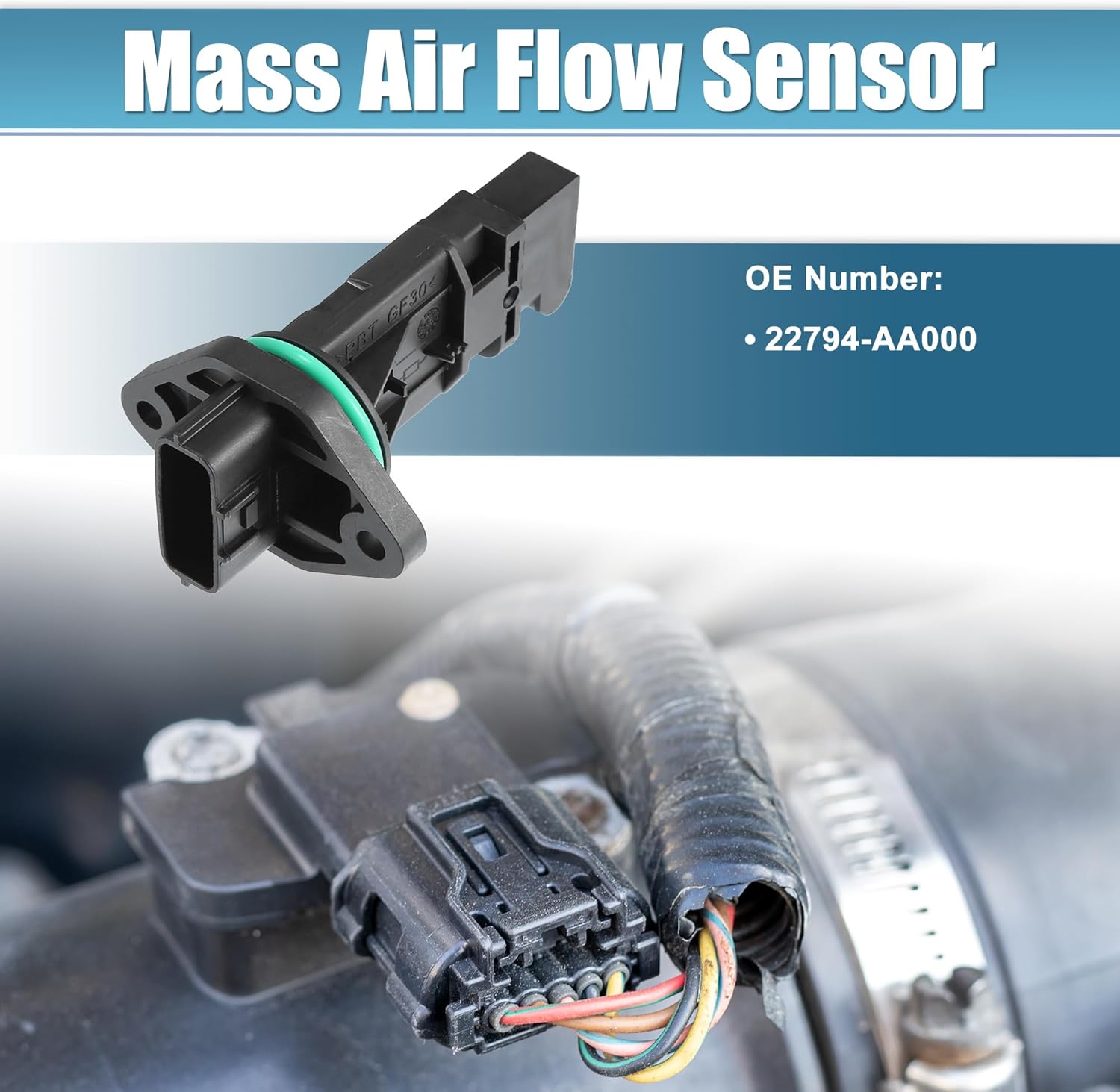 uxcell 1pcs Car Mass Air Flow Sensor Replacement Black for Subaru Forester 1999-2000