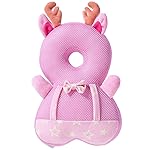 Baby Walker Head Protector Backpack, Toddler Adjustable Baby Head Protection Fall Pillow Safety Pad for Baby Walking and Crawling (Elk)