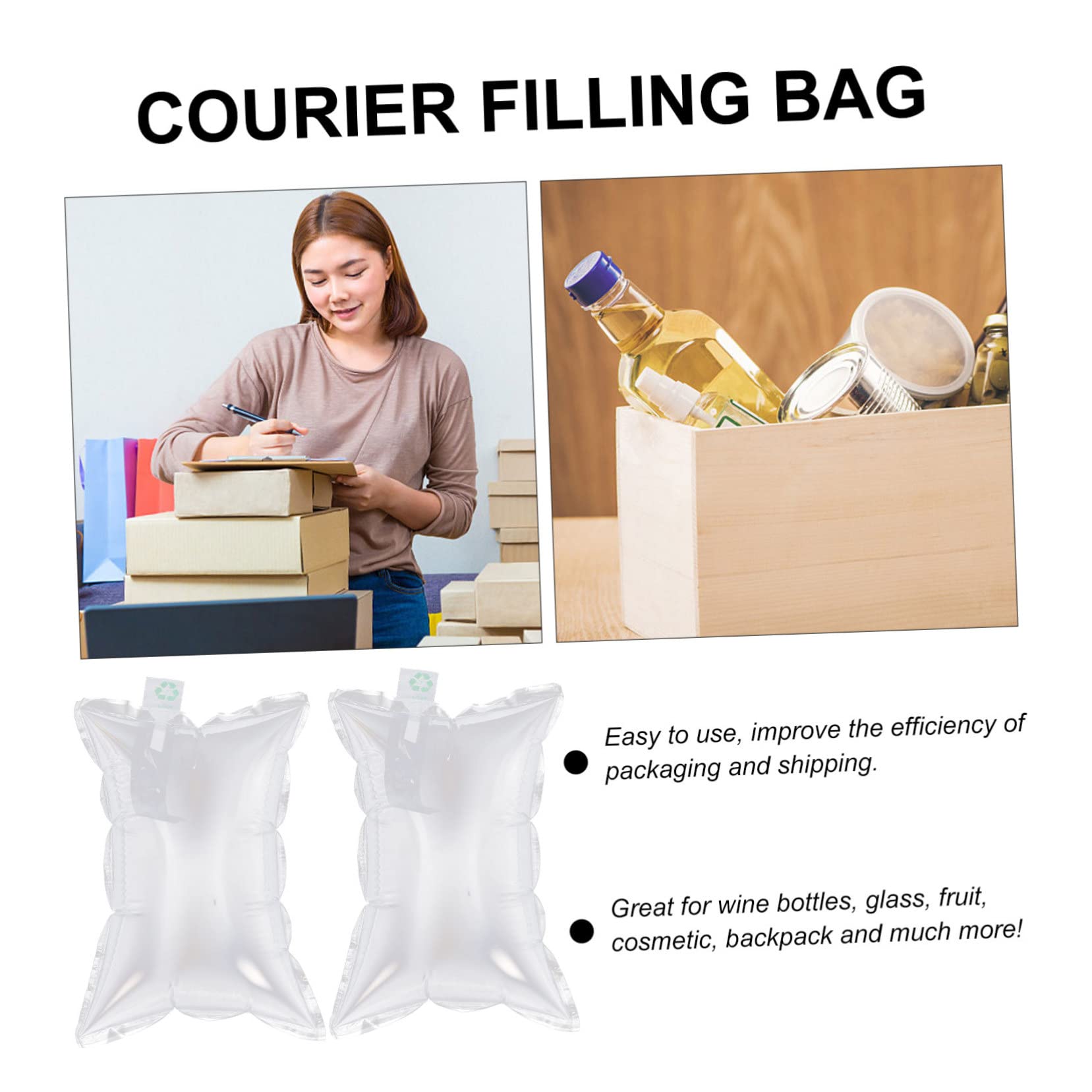 Angoily Lot De 100 Paquets D’emballage Gonflables 25x40 Cm, Film à Bulles Anti-collision Recyclable Pour Protection D’objets Fragiles En Expédition Et Emballage Sécurisé