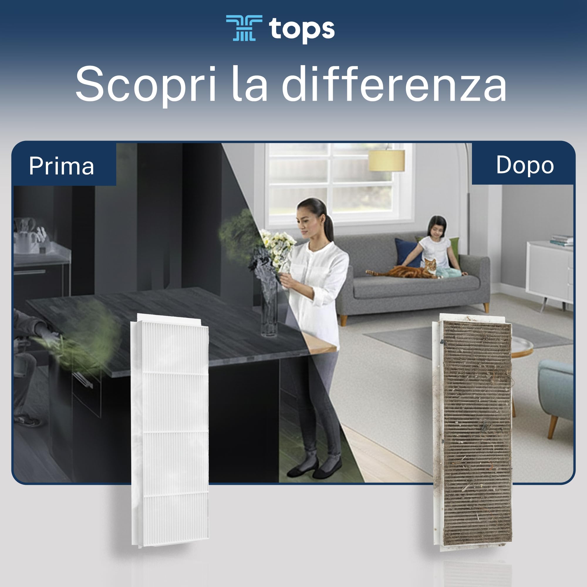 Tops Filtri per Zehnder ComfoAir Q350/450/600 | 4x Zehnder Filtri G4 F7 | Filtri Zehnder | Sostituisce l'Originale Zehnder 400502013