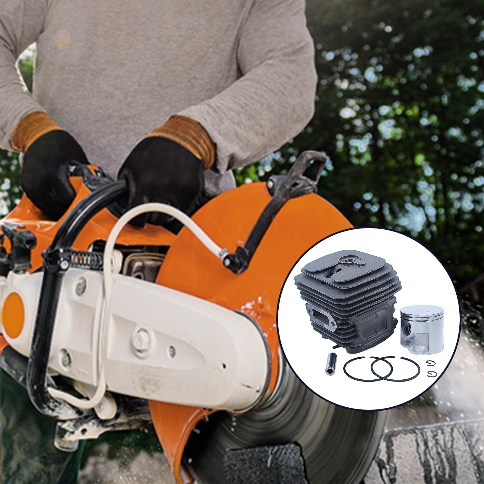 50mm Kit Cylindre Piston pour Stihl TS410 TS420 Scie à Tronçonner
