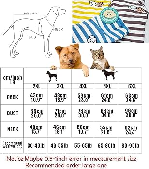 Turtleneck Dog Shirts for Large Dogs,Dog Striped T-Shirt Comfy