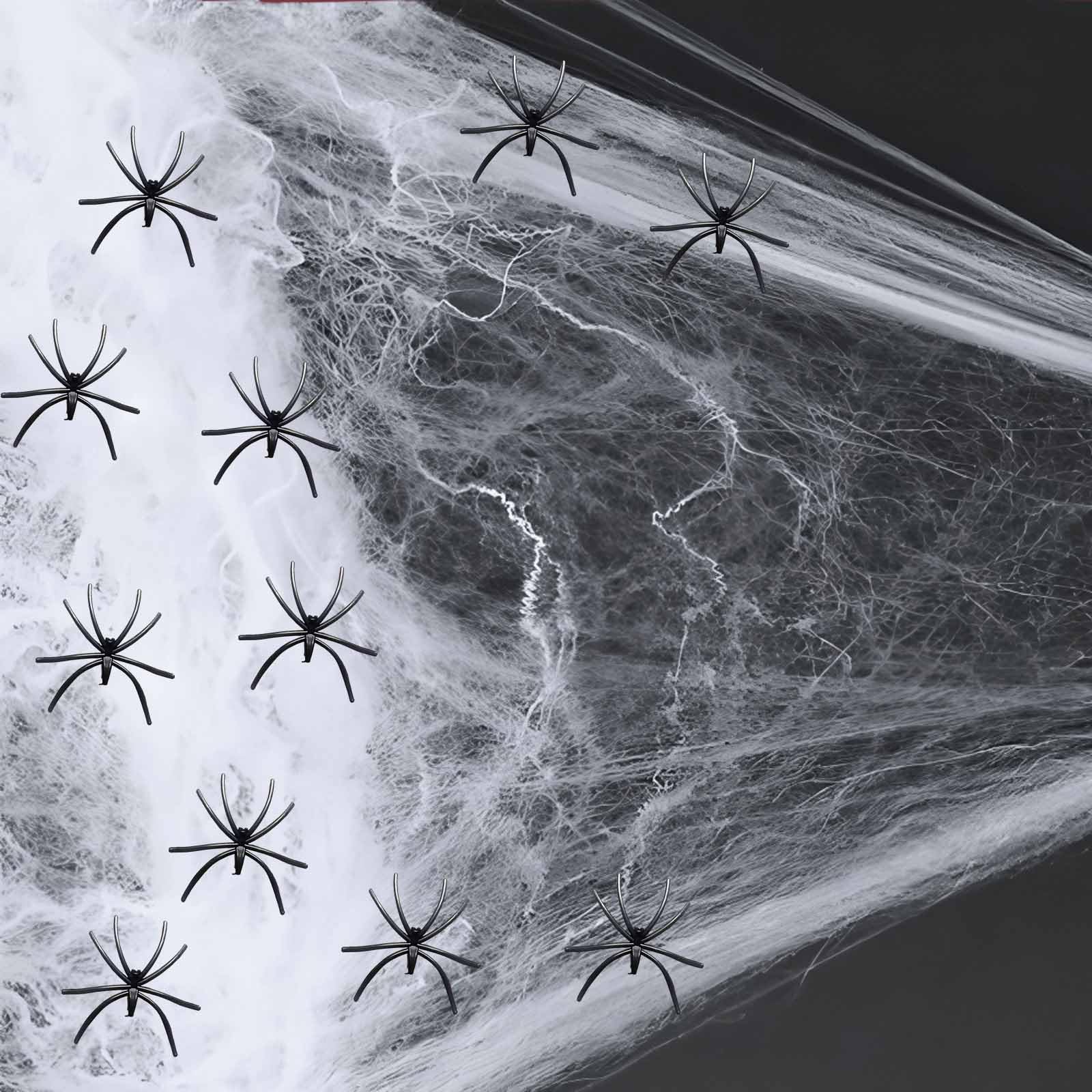 Ximinwzm Black 300G Spider Webs Halloween Decorations, Halloween Cobwebs Decorations, Spiders Web Decoration, Fake Cobweb For Office Ceiling Tree Indoor Outdoor