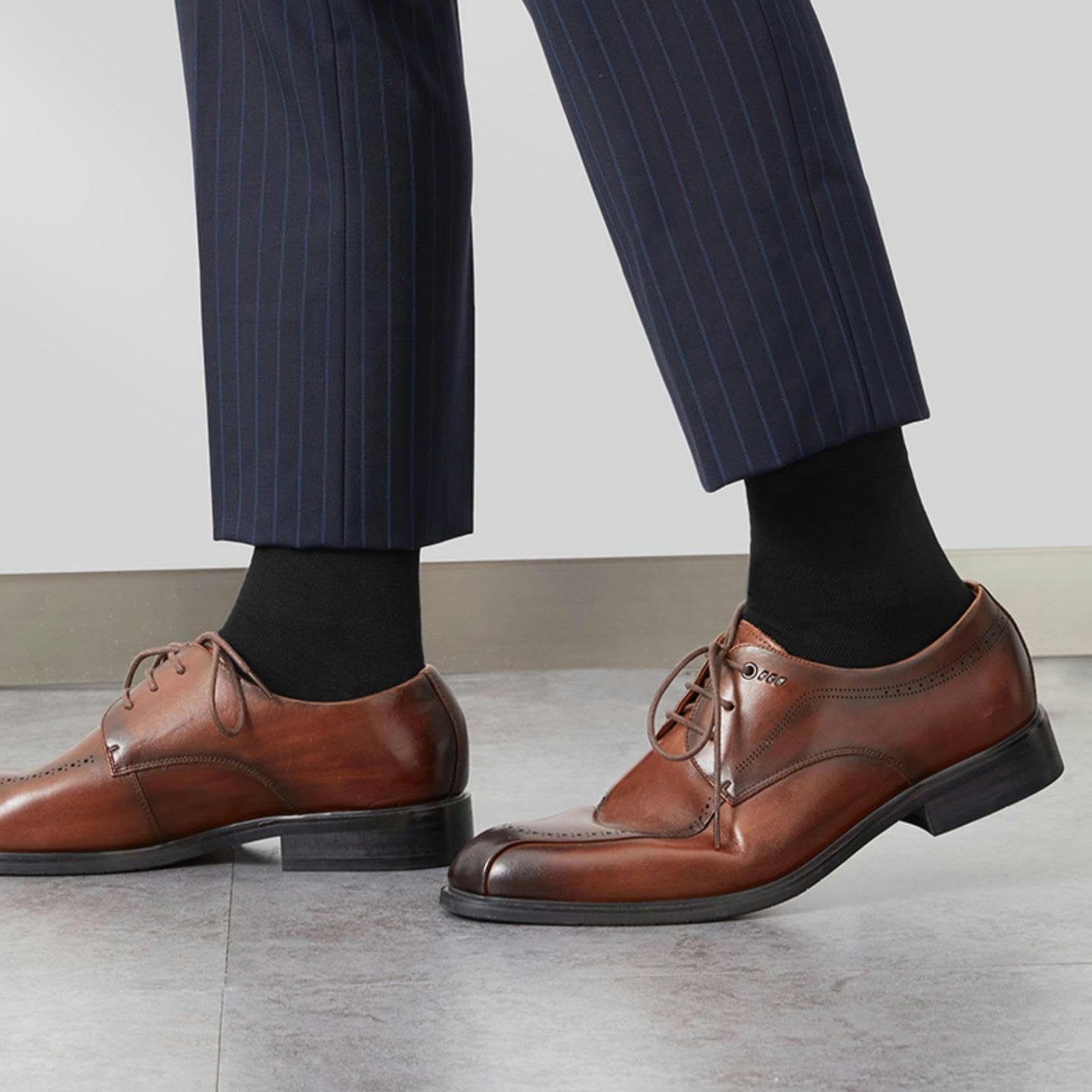 MdybF Calzini Calzini di Cotone da Uomo Stile Nero Business Calzini da Uomo