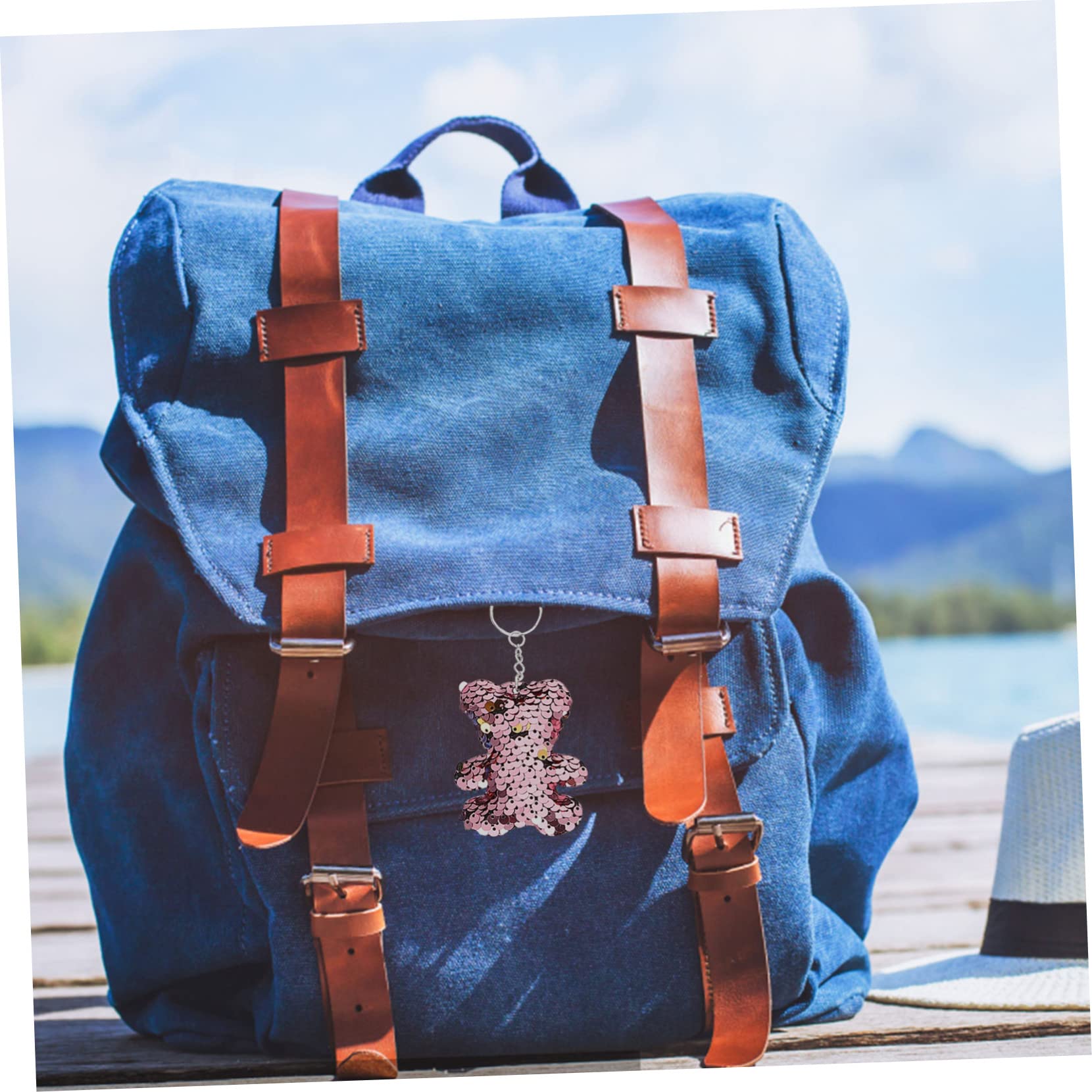 ABOOFAN 60 Stk auto schlüsselanhänger Rucksack-Anhänger Weihnachtssto Pailletten-Schlüsselanhänger Party-Schlüsselanhänger Taschen einstellen Geburtstagsgeschenk