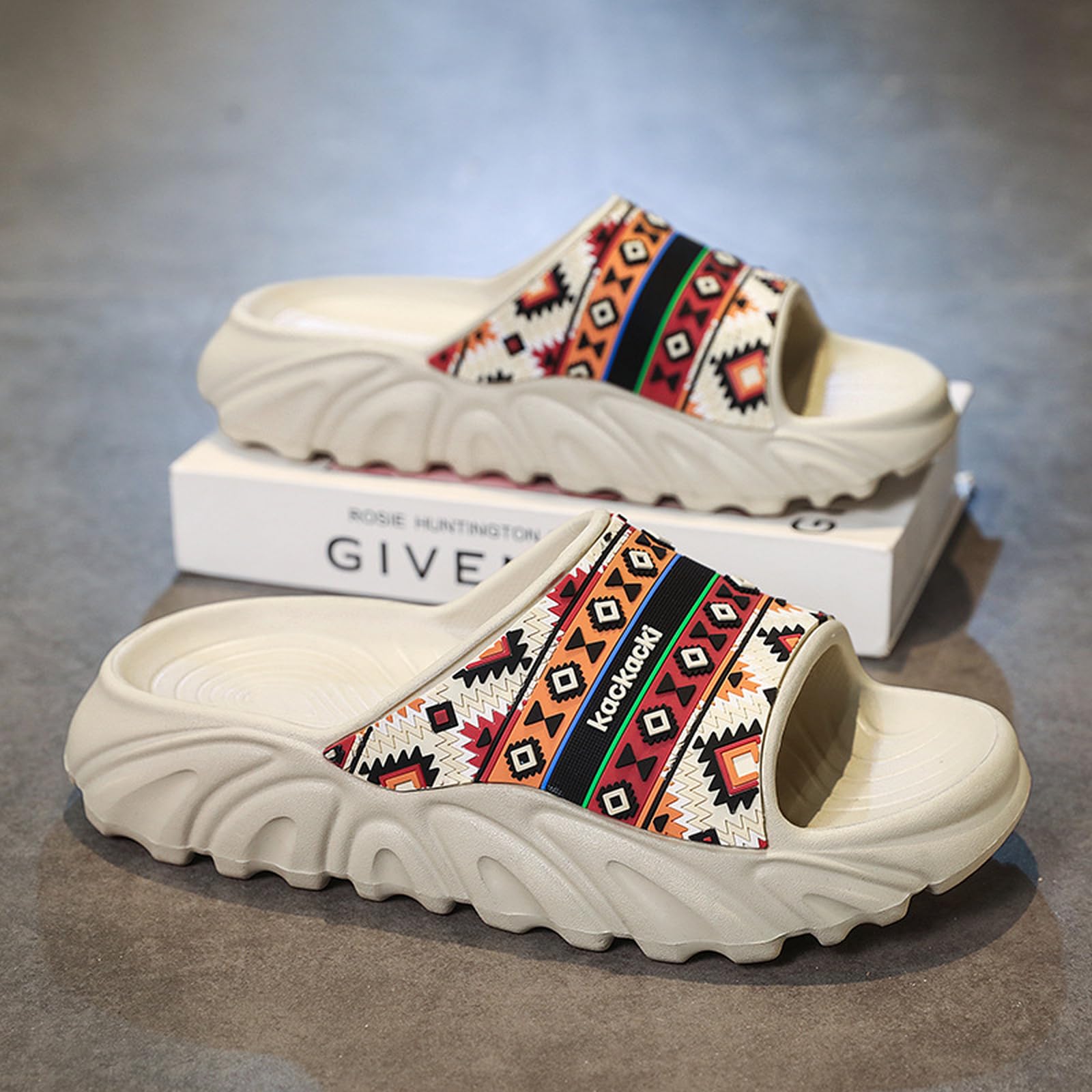 Ciabatte Uomo Donna Estive Pantofole da Sandali Calzature Antiscivolo per Sport All'aperto Spiaggia E Abbigliamento Casual Quotidiano-grigio-45