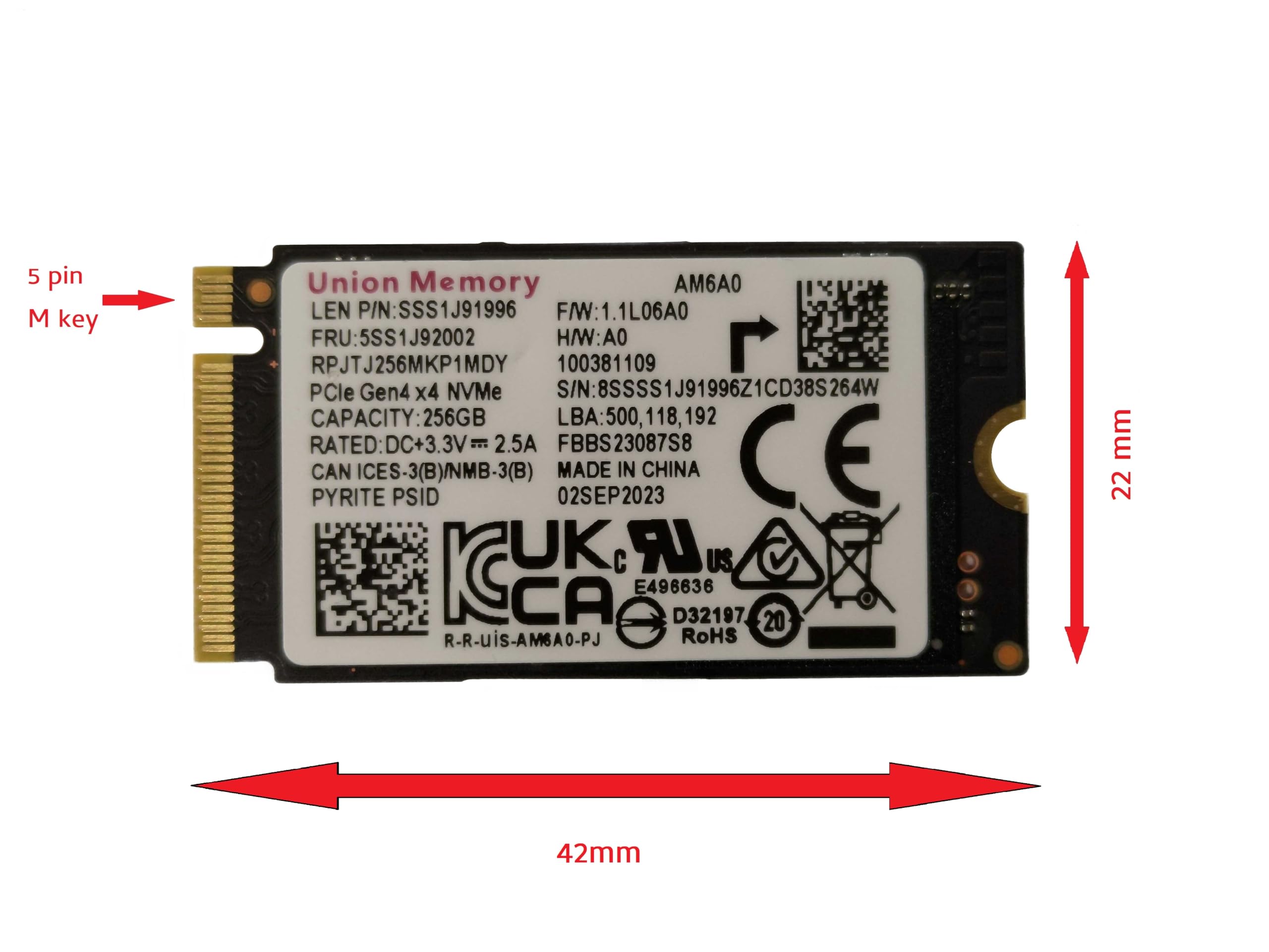 Amazon | OEM ユニオンメモリ 256GB M.2 PCI-e GEN 4X4 NVME SSD 内蔵