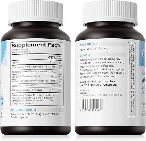 Miniatura 2 de Akkermansia muciniphila Suplemento probiótico 1000mg - 60 cápsulas veganas - Sin OMG, sin gluten