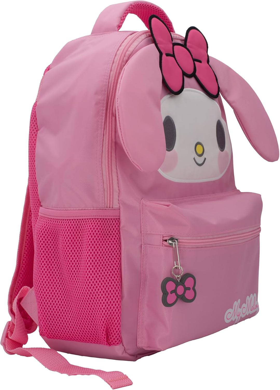 AI ACCESSORY INNOVATIONS Hello Kitty My Melody Backpack for Girls, Sanrio Kawaii Bookbag, 16 Inch Anime School Bag with 3D Features,