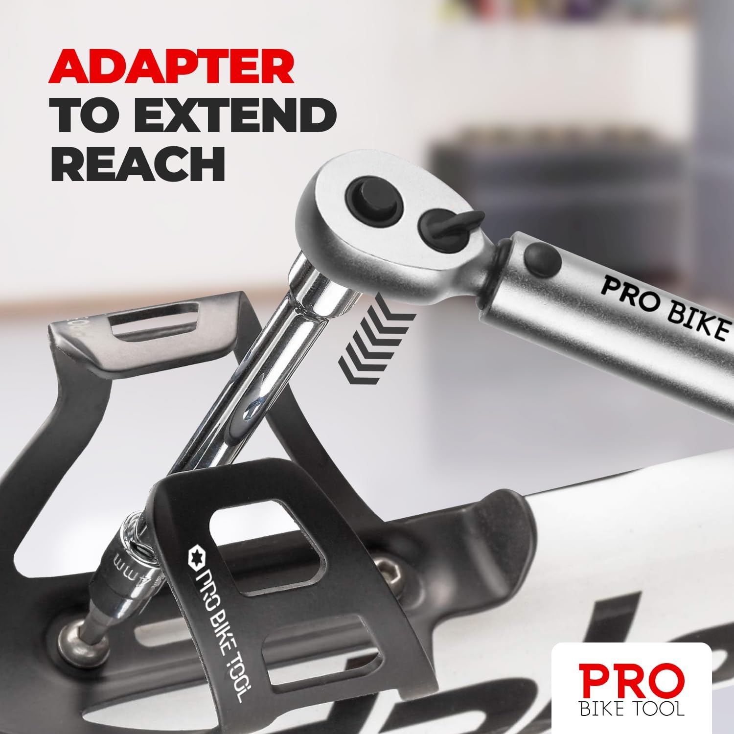 PRO BIKE TOOL Torque Wrench and Torque Screwdriver Set - Precision Tool for Bike Maintenance - 1/4 Inch Drive - 2.2 to 16.9 Nm - Complete Kit with Allen, Torx, Extension - with Protective Case