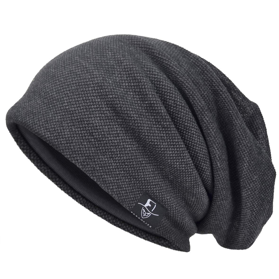 Vecry Men's 301-Grey Cool Slouch Beanie Thin Summer Skull Hip-Hop Cap (301-Grey)